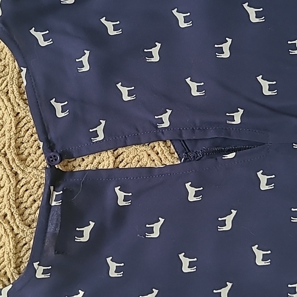 Nordstrom Navy & White Horse Print Dress - Size L (10/12) - Picture 5 of 9